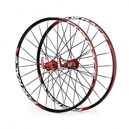 VTDOUQ Mountain Bike Wheel Mountain bike wheel set, 26 double-walled MTB rims Quick release V-brake wheel wheels Hybrid 24-hole disc 8 9 10 speed 135 mm