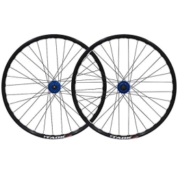 SN Spares Mountain Bike Wheel Set 26-inch Cycling Wheels 32-hole Disc Brake Hub QR Alloy Double-layer MTB Rim 6-nail 7, 8, 9 Speed Bicycle Wheelset (Color : Blue)