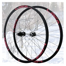 Samnuerly Mountain Bike Wheel Mountain Bike Wheels 26 27.5 29 Inch Disc Brake Quick Release Aluminum Alloy Rim Sealed Bearings 24 Spokes Straight Pull Hub Fit MS 12 Speed (Color : Blue, Size : 27.5inch) (Red 27.5inch)