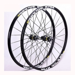 OMDHATU Mountain Bike Wheel Mountain Bike Wheelset 26 / 27.5 / 29 Inch Disc Brake Sealed Bearing Hubs Support 8-9-10-11 Speed Cassette Quick Release Flat Spokes Wheel Set Front / Rear Wheel 24H (Color : Black, Size : 27.5 inch)