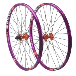 OMDHATU Mountain Bike Wheel Mountain Bike Wheelset 26 / 27.5 / 29 Inch Disc Brake Sealed Bearing Support 8-11 Speed Cassette Thru Axle Wheel Set Front 15*100mm Rear 12*142mm Front / Rear Wheel 32H ( Color : Orange , Size : 27.5inch )