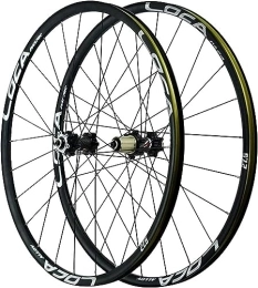 HAENJA Spares Mountain Bike Wheelset 26 / 27.5 / 29 Inch Mountain Bike Wheel Rims Bicycle Wheelset Quick Release 24H 7 8 9 10 11 12 Speed Wheelsets (Color : Black Silver, Size : 26'')