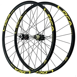 Samnuerly Spares Mountain Bike Wheelset 26 / 27.5 / 29 Inch MTB Rim Disc Brake Bicycle Wheel Set Quick Release Hub 24H 7 8 9 10 11 12 Speed Cassette 1680g (Color : Black Gold, Size : 29'') (Black Gold 27.5’’)