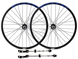 Generic Mountain Bike Wheel Mountain Bike Wheelset 26" 27.5" 29" MTB Rim 32H Bicycle Quick Release Wheels Disc Brake Hub For 7 / 8 / 9 / 10 / 11 / 12 / 13 Speed Cassette 2055g QR (Color : Orange, Size : 27.5'') (Blue 27.5)