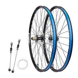 ZFF Mountain Bike Wheel Mountain Bike Wheelset 26" 27.5" 29" Tubeless MTB Wheel Disc Brake Quick Release Aluminum Alloy Double Wall Rim 6 / 7 / 8 / 9 / 10 / 11 Speed Cassette 32 Holes (Color : Svart, Size : 26'')