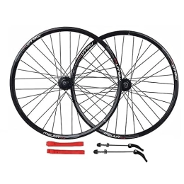 AWJ Mountain Bike Wheel Mountain Bike Wheelset 26 Inch, Aluminum Alloy Double Wall Rim Disc Brake Sealed Bearings Compatible 7-10 Speed Cycling Wheels Wheel