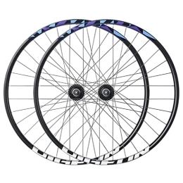 Generic Mountain Bike Wheel Mountain Bike Wheelset 27.5'' Disc Brake MTB Rim Quick Release Front Rear Wheel Set Bicycle Wheels 32H Hub For 7 / 8 Speed Rotary Flywheel 2800g (Color : Blue, Size : 27.5'') (Blue 27.5)