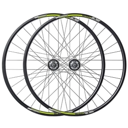 Generic Mountain Bike Wheel Mountain Bike Wheelset 27.5'' Rim Disc Brake MTB Wheelset Quick Release Front Rear Wheels Bicycle Wheel 32H Hub For 7 / 8 / 9 / 10 Speed Cassette 2800g (Color : Yellow, Size : 27.5'') (Yellow 27.5)