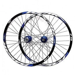 DZGN Spares Mountain Bike Wheelset, 29 / 26 / 27.5 Inch Bicycle Wheel (Front + Rear) Double Walled Aluminum Alloy MTB Rim Fast Release Disc Brake 32H 7-11 Speed, 27.5inch