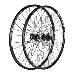 Bewinch Spares Mountain Bike Wheelset, 29 / 26 / 27.5 Inch Bicycle Wheel with Ultralight Carbon, Double Walled Aluminum Alloy MTB Rim Fast Release Disc Brake 32H 8-11 Speed, 26in