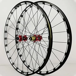 Generic Mountain Bike Wheel Mountain Bike Wheelset Disc Brake 26" 27.5" Bicycle Rim MTB Wheels 24 Holes Hub For 7 / 8 / 9 / 10 / 11 / 12 Speed Cassette Front And Rear Wheel 1750g Bolt On (Size : 27.5inch, Type : Quick release) (Thru