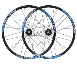 Generic Mountain Bike Wheel Mountain Bike Wheelset Disc Brake Quick Release Wheels MTB 26" Bicycle Rim 24H QR Hub For 7 / 8 / 9 / 10 Speed Cassette 2130g (Color : Blue, Size : 26in) (Blue 26in)