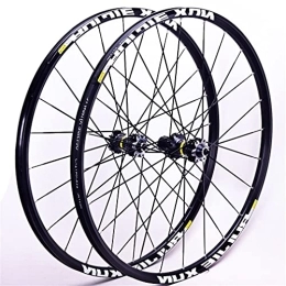 Generic Mountain Bike Wheel MTB Bike Wheelset, 26 / 27.5 / 29 Inch Mountain Cycling Wheels, Carbon Hub 24H Straight Pull Flat Spokes Disc Brake Fit For 7-11 Speed Cassette Quick Release Axles Bicycle Accessory (Black 27.5 in)