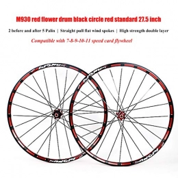 ASUD Mountain Bike Wheel MTB Mountain Bike Bicycle 27.5 inch Alloy Rim Carbon Hub Wheels Wheelset Rims Complete set of drums modified 120