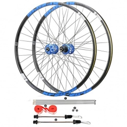 NOLOGO Spares MTB Mountain Bike Bicycle Wheelset 26 / 27.5 Inch, Double Walled Aluminum Alloy Disc Brake Quick Release 4 Palin 8 / 9 / 10 / 11 Speed 32H Wheels (Color : C, Size : 27.5 inch)