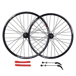 QHYRZE Mountain Bike Wheel MTB Wheels 26 Inch Mountain Bike Wheelset Disc Brake Bicycle Rims 32H Hub QR For 7 8 9 10 Speed Cassette 2213g (Color : Black, Size : 26'')