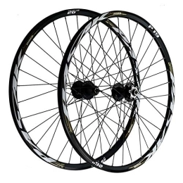 SN Spares MTB Wheelset 26 27.5 29 In Front + Rear Bike Wheel Set 6 Nail Disc Brake QR Double Wall Rim 32 Hole 7 8 9 10 11 12 Cassette Flywheel (Color : Black Hub gold label, Size : 29inch)