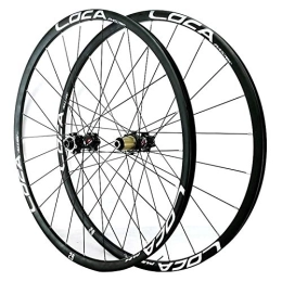 ZFF Mountain Bike Wheel MTB Wheelset 26 / 27.5 / 29inch Mountain Bike Front & Rear Wheel Thru axle Disc Brake Road Bike Matte 8 9 10 11 12 Speed 24 Hole (Color : Black 1, Size : 29in)