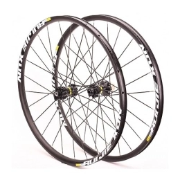 ZFF Mountain Bike Wheel MTB Wheelset 26 / 27.5 / 29inch Thru Axle Mountain Bike Wheel Six Holes Disc Brakes Aluminum Alloy Double Wall Rim Front And Rear Wheels 8 / 9 / 10 / 11 Speed Cassette 24Holes (Color : Svart, Size : 29'')