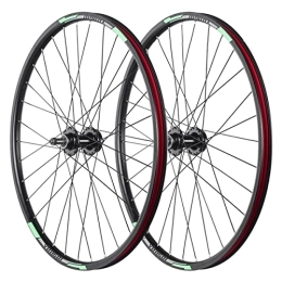 Generic Mountain Bike Wheel MTB Wheelset 26'' Disc Brake Bicycle Rim Quick Release Front Rear Wheel Set Mountain Bike Wheels 32H Hub For 7 / 8 Speed Rotary Flywheel 2300g (Color : Green, Size : 26'') (Green 26)