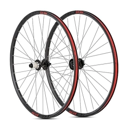 ZFF Mountain Bike Wheel MTB Wheelset 27.5 29 Inch Thru Axle 100-142mm Disc Brake Mountain Bike Wheels Aluminum Alloy Double Wall Rim XC Wheel 8 / 9 / 10 / 11 / 12 Speed Cassette 32 Holes (Color : Svart, Size : 27.5'')