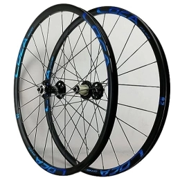 MYKINY Mountain Bike Wheel MYKINY Disc Mountain Bike Wheels, 26 27.5 29 X1.5-2.4 Inch Tires Six Nail Disc Brake Front 2 Rear 4 Bearings 12 Speeds Quick Release Rim Wheel (Color : Blue, Size : 26inch)