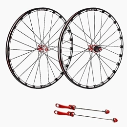 SN Spares Outdoor Carbon Fiber Mountain Bike Wheel Set 26 / 27.5 / 29 Inch Quick Release Bucket Shaft 120 Ring Training (Color : Red, Size : 27.5inch)