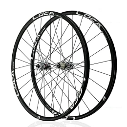 PHOCCO  PHOCCO Disc Brake Mountain Bicycle Wheels 26'' 27.5" 29" Alloy Rim Cassette Hub Sealed Bearing QR MTB Bike Wheelset 24Holes Hub Fit 8-12 Speed Cassette (Color : Silver, Size : 27.5in)