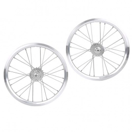 Pwshymi Spares Pwshymi Three Speed Change Cycling Wheels V Brake 16in for Mountain Bike for Hiking(Silver)