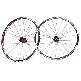 QERFSD Mountain Bike Wheel QERFSD 26 27.5 Inch Mountain Bike Wheelset Front Rear Wheel Double Layer Alloy Rim Disc Brake Quick Release 24H 8 9 10 11 Speed Palin Bearing Hub (Color : B, Size : 26in)