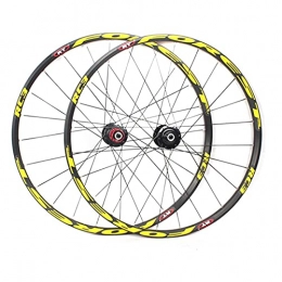 QERFSD Mountain Bike Wheel QERFSD 26 27.5 Inch Mountain Bike Wheelset Front Rear Wheel Double Layer Alloy Rim Disc Brake Quick Release 24H 8 9 10 11 Speed Palin Bearing Hub (Color : C, Size : 27.5in)