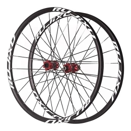 QHYRZE Mountain Bike Wheel QHYRZE 26 / 27.5 / 29 Inch Mountain Bike Wheelset Carbon Hub 24H Rim MTB Bicycle Disc Brake Wheel Set Flat Spokes For 7 8 9 10 11 Speed Cassette 1590g (Color : Black, Size : 26'')