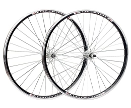 QHYRZE Mountain Bike Wheel QHYRZE 26inch MTB Wheels Mountain Bike Wheelset 26'' Bicycle Rim V Brake MTB Wheels Bolt On Solid Shaft Hub For 6 7 8 9 Speed Rotary Flywheel (Color : Silver, Size : 26inch)