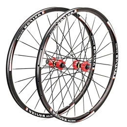 QHYRZE Spares QHYRZE Mountain Bike Wheelset 26 / 27.5 / 29 Inch Bicycle Rim 24H MTB Disc Brake Wheel Set Quick Release Hub For 7 8 9 10 11 Speed Cassette 1900g (Size : 26'')