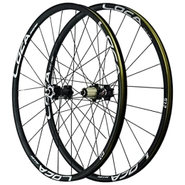 QHYRZE Mountain Bike Wheel QHYRZE Mountain Bike Wheelset 26 / 27.5 / 29 Inch MTB Rim Disc Brake Bicycle Wheel Set Quick Release Hub 24H 7 8 9 10 11 12 Speed Cassette 1680g (Color : Black Silver, Size : 27.5'')