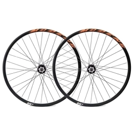 QHYRZE Mountain Bike Wheel QHYRZE Mountain Bike Wheelset 26" 27.5" 29" MTB Rim Disc Brake Wheels Quick Release Bicycle Wheelset 32H Hub For 7 8 9 10 11 12 13 Speed Cassette 2055g (Color : Orange, Size : 27.5'')