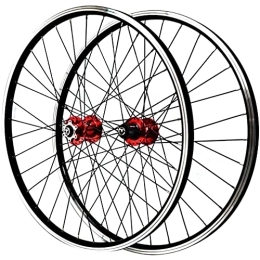 QHYRZE Mountain Bike Wheel QHYRZE Mountain Bike Wheelset 26'' 27.5'' 29'' Rim V / Disc Brake Hub 32 Holes MTB Bicycle Quick Release Wheels For 7 8 9 10 11 12 Speed Cassette 2200g (Color : Red, Size : 26'')