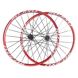QHYRZE Mountain Bike Wheel QHYRZE Mountain Bike Wheelset 26 27.5 29in 6 Bolts Disc Brake Thru Axle MTB Wheelset 24 Holes Carbon Hub 8 / 9 / 10 / 11 Speed Cassette 1920g Red (Size : 29'')