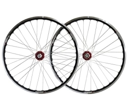 QHYRZE Mountain Bike Wheel QHYRZE Mountain Bike Wheelset 26" Quick Release Wheel Set MTB Bicycle Rim V Brake Disc Brake Hub 32H For 7 8 9 10 Speed Cassette 2248g (Color : Red, Size : 26'')