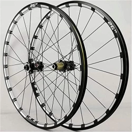 QUALITY MERCHANT Mountain Bike Wheel QUALITY MERCHANT 26 / 27.5 in MTB Bike Wheel Set, Bicycle Wheelset Cycling Rims, Rims Through Axle Disc Brake Driving Sealed Bearing Hub 24 Hole 7-11 Speed Cassette (A, 27.5)