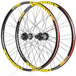 QUALITY MERCHANT Spares QUALITY MERCHANT 26 / 27.5 Inch Double-Walled MTB Cycling Wheelset, Rim Fast Release Disc Brake Bicycle Wheels 32H 8 9 10 11 Speed (27.5)