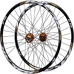 QUALITY MERCHANT Mountain Bike Wheel QUALITY MERCHANT Mountain Bicycle Wheel, 26 / 27.5 / 29 Inch Wheelset(Front + Rear) Double Walled Aluminum Alloy MTB Rim Fast Release Disc Brake 32H 7-11 Speed Cassette (27.5, A)