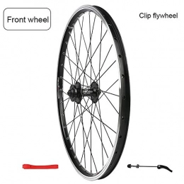 QXFJ Mountain Bike Wheel QXFJ 24 Inch MTB Bike Wheel / Mountain Bike Wheel, Aluminum Alloy / Disc Brake / V Brake / Suitable For 7-8-9 Speed Flywheel / Black / American Valve / 32-Hole Spokes / Rim Width 23.99mm