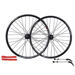 QXFJ Spares QXFJ 26 Inch Mountain Bike Wheel, Aluminum Alloy / Disc Brakes / American Valve / Suitable For 26 * 1.35~2.125 Tires / Black / 32 Holes / Suitable For 7-8-9-10 Speed Clip Flywheel