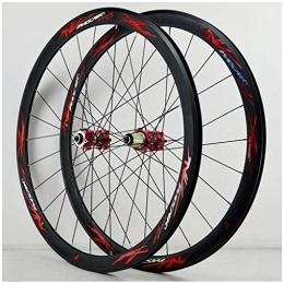 VPPV Spares Road MTB Wheelset 700C, Double Wall Aluminum Alloy 40mm V Brake Disc Brake Sealed Bearings Hub Racing Bike Rim Wheel (Size : 700C)
