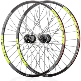 Samnuerly Spares Samnuerly Mountain MTB Bike Wheel Set Bicycle Wheel Set 26 (Green 27.5inch)