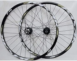 Samnuerly Mountain Bike Wheel Samnuerly Wheelset 26 Inch 27.5 Inch 29 Inch MTB Bike Wheel Set, Card Wheel Mountain Bike Wheel Disc Brake Road Bike Quick Release road Wheel (Gold 29inch)