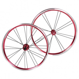Shipenophy Spares Shipenophy Wearproof Aluminium Alloy Bike Wheel Set 0 Inch Bike Wheelset, for Riding, for Mountain Bike(Red black)