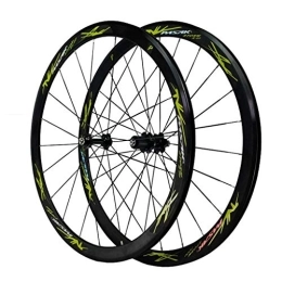 SLRMKK Mountain Bike Wheel SLRMKK 700C MTB Racing Bike Wheelset, Double Wall 40MM Road Bicycle Cycling Wheels Cbrake / V-Brake 24 Hole for 8 / 9 / 10 / 11 / 12 Speed