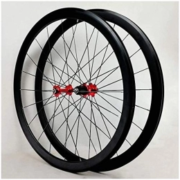 SLRMKK Mountain Bike Wheel SLRMKK Road Bicycle Wheelset 700C, Double Wall MTB V-Brake Cycling Wheels 40mm Racing Bike Wheel 24 Hole 8 / 9 / 10 / 11 / 12 Speed